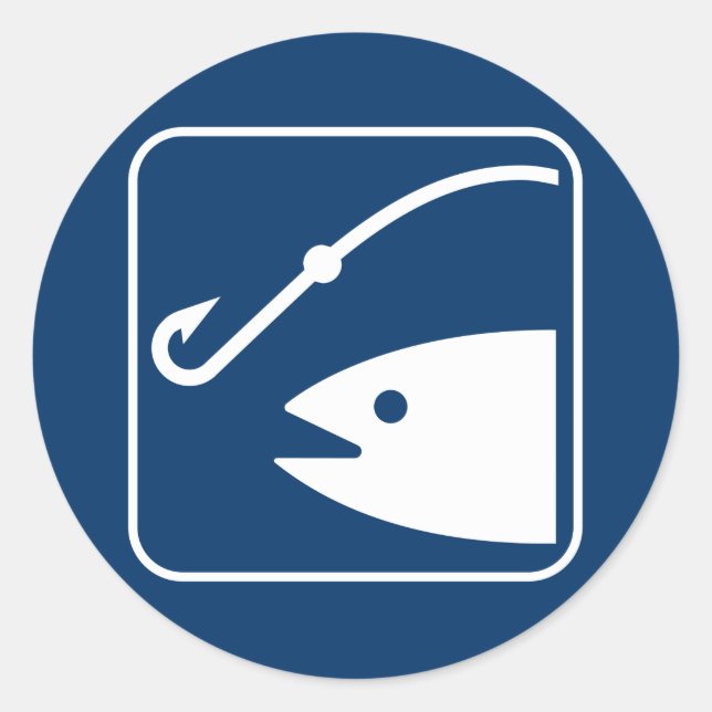 Fishing Symbol Sticker (Front)