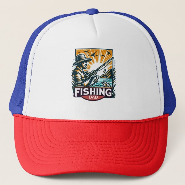Fishing t shirt  trucker hat (Front)