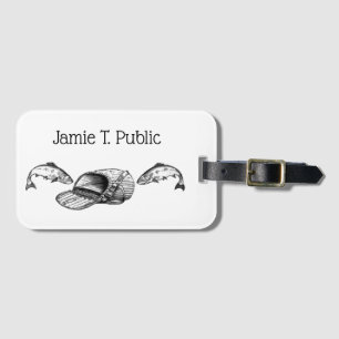 Fishing Tackle Bag and Fish Business Card Luggage Tag