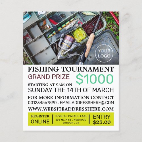 Fishing Tackle Box Fishing Tournament Event  Flyer