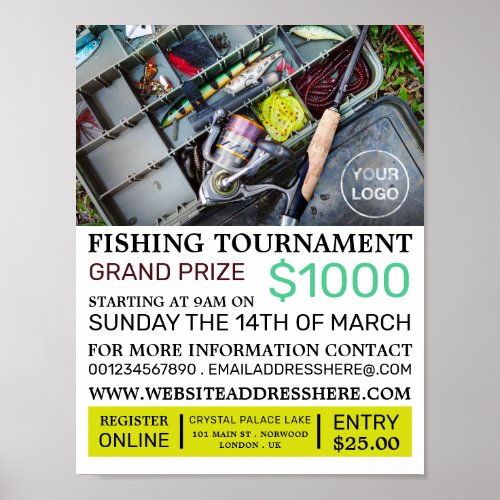 Fishing Tackle Box Fishing Tournament Event Poster