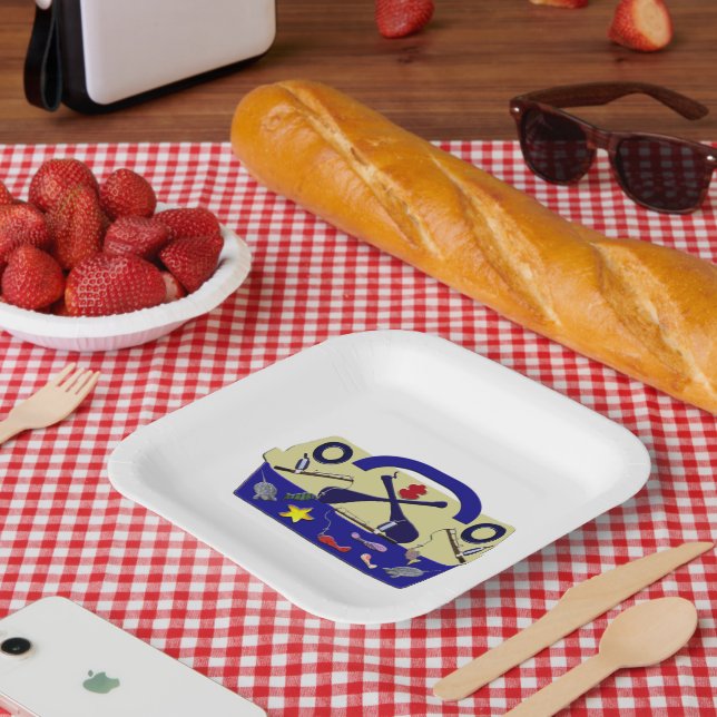 Fishing Tackle Box Paper Plates (Picnic)