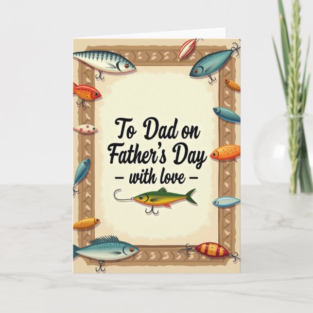 Fishing Tackle Fathers Day Card (Front)