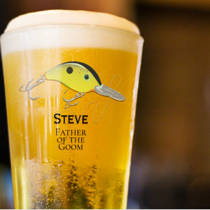 Fishing Tackle Men's Groomsman Father of Groom Glass