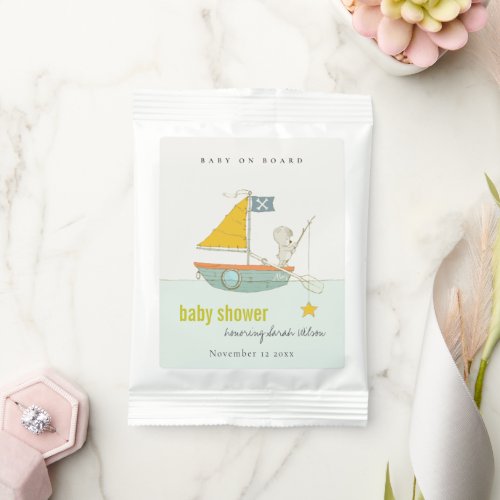 Fishing Tedding Bear Star Sailboat Baby Shower Lemonade Drink Mix