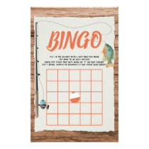 Fishing Theme Baby Shower Bingo Game Flyer