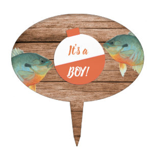 Fishing Theme Baby Shower Cake Topper