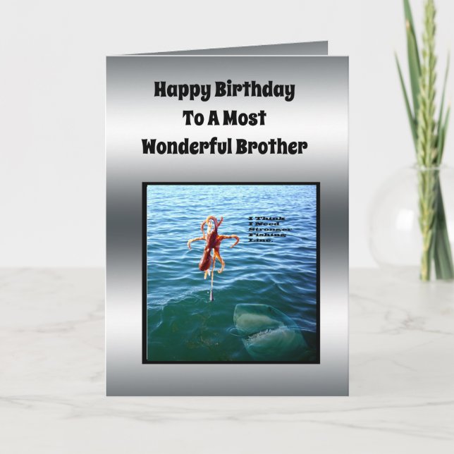 Fishing Theme Brother Birthday Card, Card (Front)