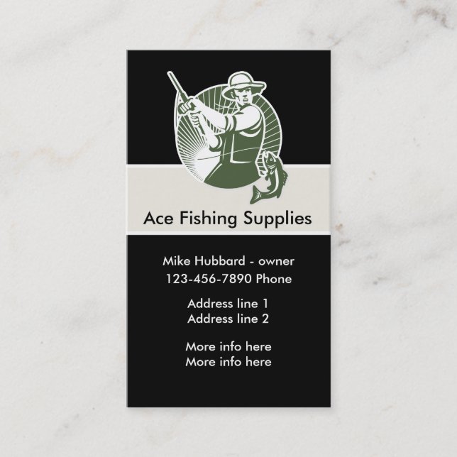 Fishing Theme Business Card (Front)
