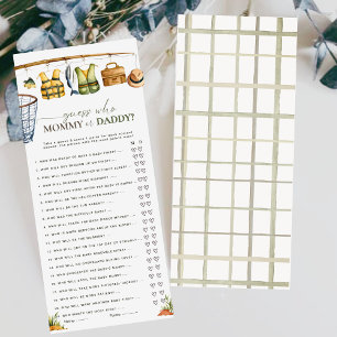 Fishing Theme Guess Who Mommy or Daddy Bookmark