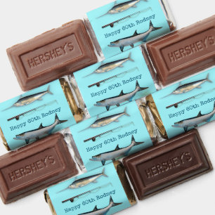 Fishing Theme Happy Birthday Fisherman Hershey's Miniatures