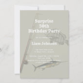 Fishing Theme His Surprise Birthday Party Invitation (Front)