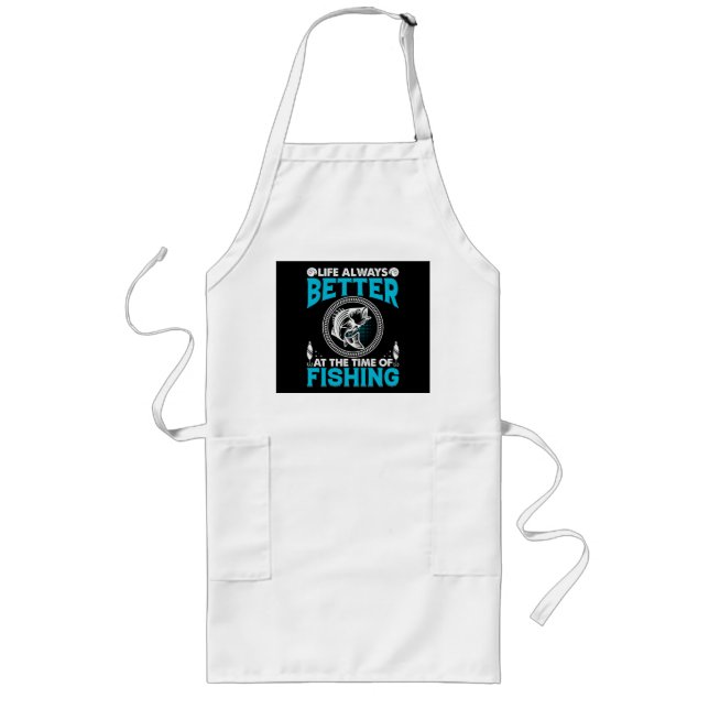 Fishing Theme Long Apron (Front)