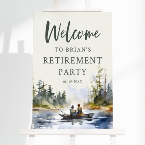 Fishing Theme Retirement Party Welcome Sign Retire