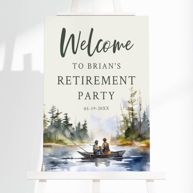 Fishing Theme Retirement Party Welcome Sign Retire (Creator Uploaded)