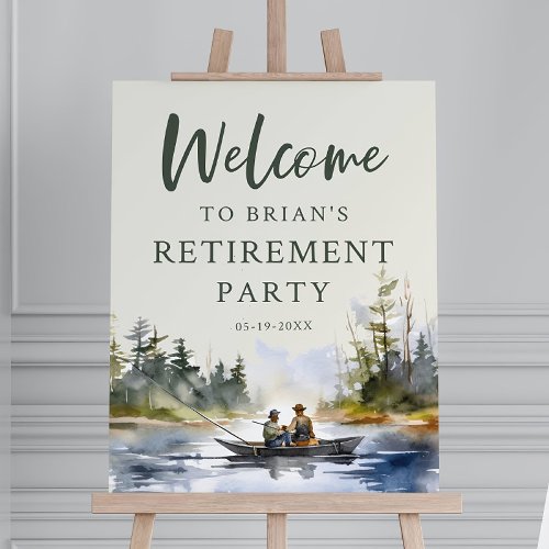 Fishing Theme Retirement Party Welcome Sign Retire