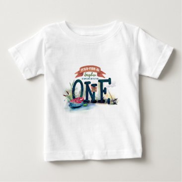 Fishing Themed 1st Birthday Party Baby T-Shirt