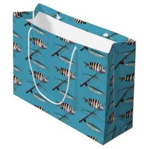 Colorful fish large gift bag, Zazzle