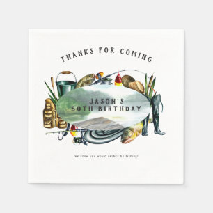 Fishing Themed Birthday Party Napkins