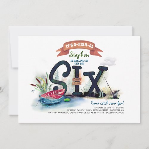 Fishing Themed Boys 6th Birthday