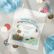 Fishing themed o-fish-ally birthday  favor bag