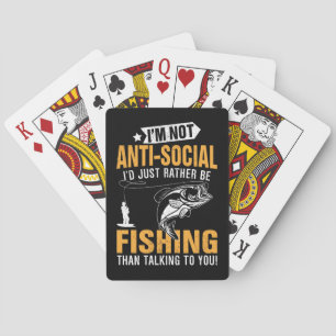 Fishing themed poker cards