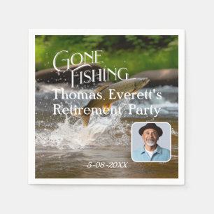 Fishing Themed Retirement Party Napkins