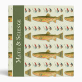 Large Leaping Trout Fly Fishing Binder