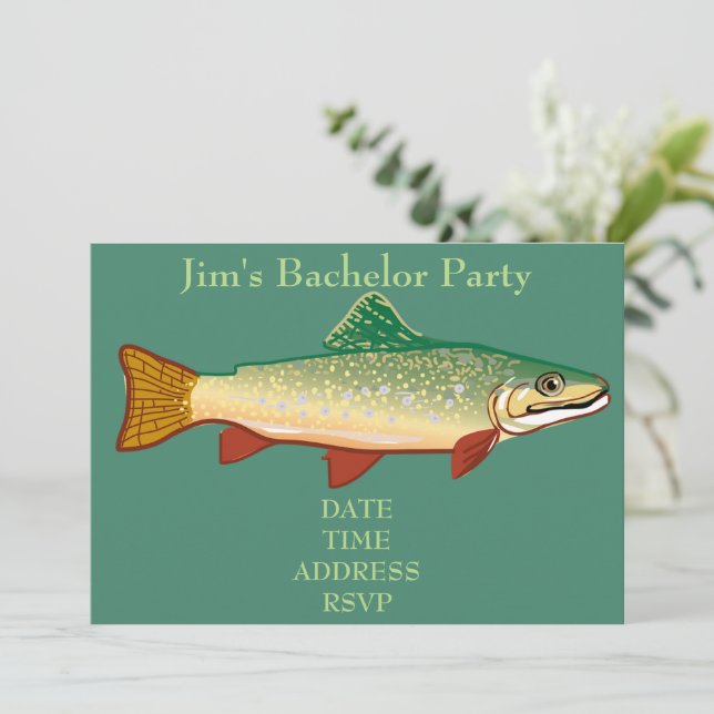 Fly Fishing Bachelor Party Invitation
