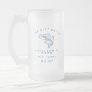Fishing Themed Weekend Trip Bachelor Party Frosted Glass Beer Mug