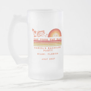 Fishing Themed Weekend Trip Bachelor Party Frosted Glass Beer Mug