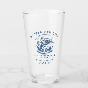 Fishing Themed Weekend Trip Bachelor Party Glass