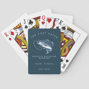 Fishing Themed Weekend Trip Bachelor Party Poker Cards