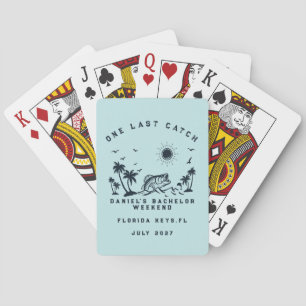 Fishing Themed Weekend Trip Bachelor Party Poker Cards
