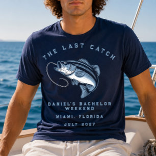 Fishing Themed Weekend Trip Bachelor Party T-Shirt