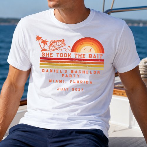 Fishing Themed Weekend Trip Bachelor Party T-Shirt