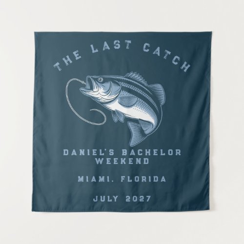 Fishing Themed Weekend Trip Bachelor Party Tapestry