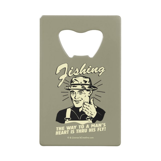 Fishing: Thru His Fly Credit Card Bottle Opener (Front)