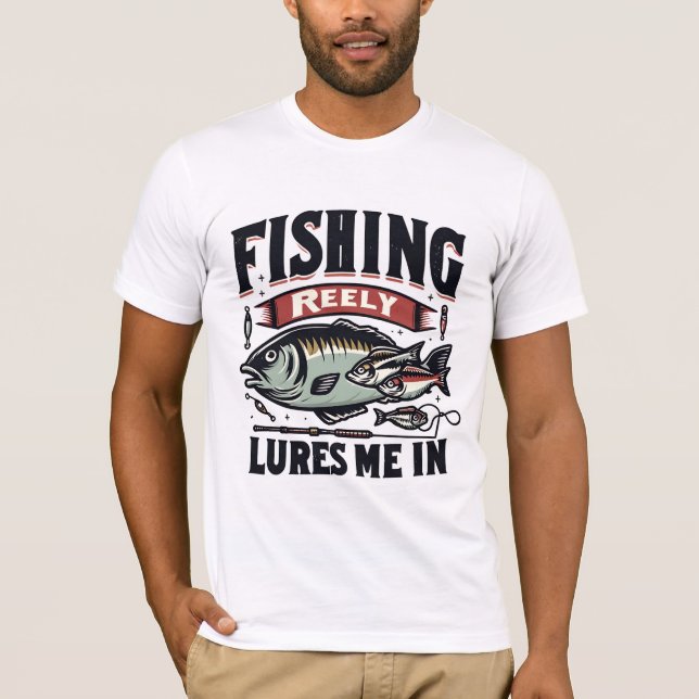Fishing Time, Adventure Awaits T-Shirt (Front)