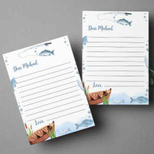 Fishing Time Capsule Note Message Card