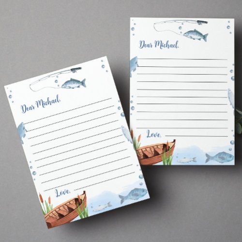 Fishing Time Capsule Note Message Card