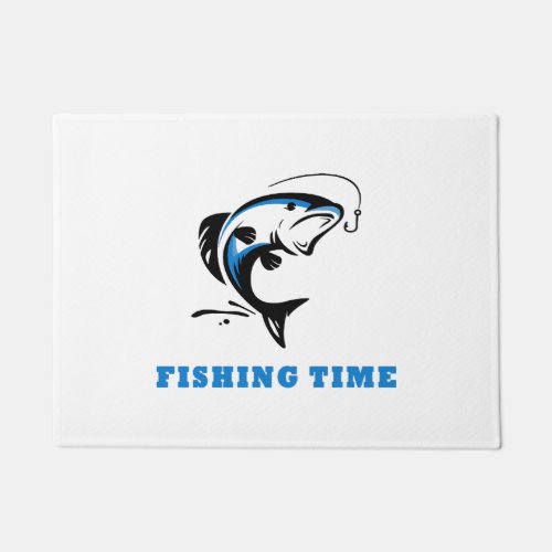 fishing time doormat