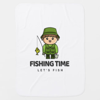 Fishing Time – Let’s Fish Baby Blanket
