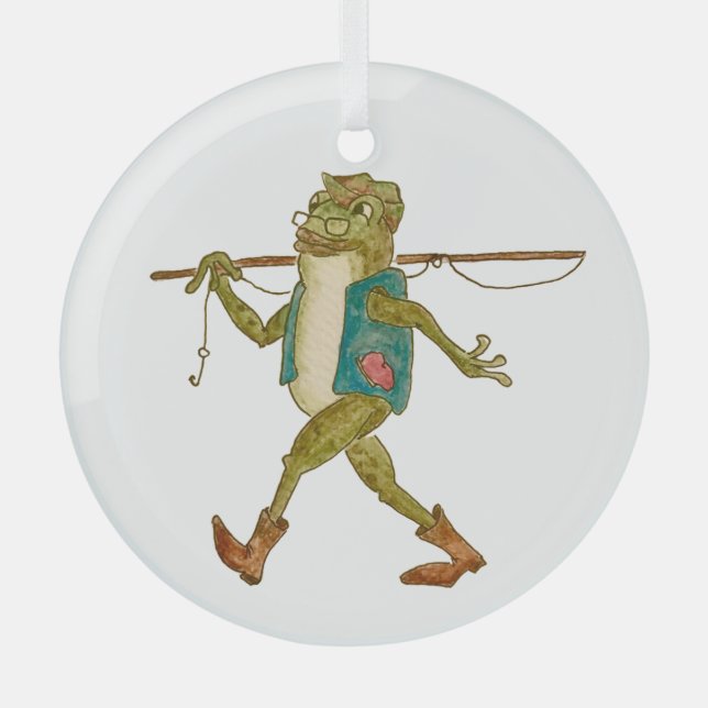 Fishing Today...Fine by Me! Glass Ornament (Front)