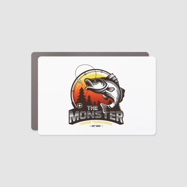 Fishing tournament car magnet (Front)