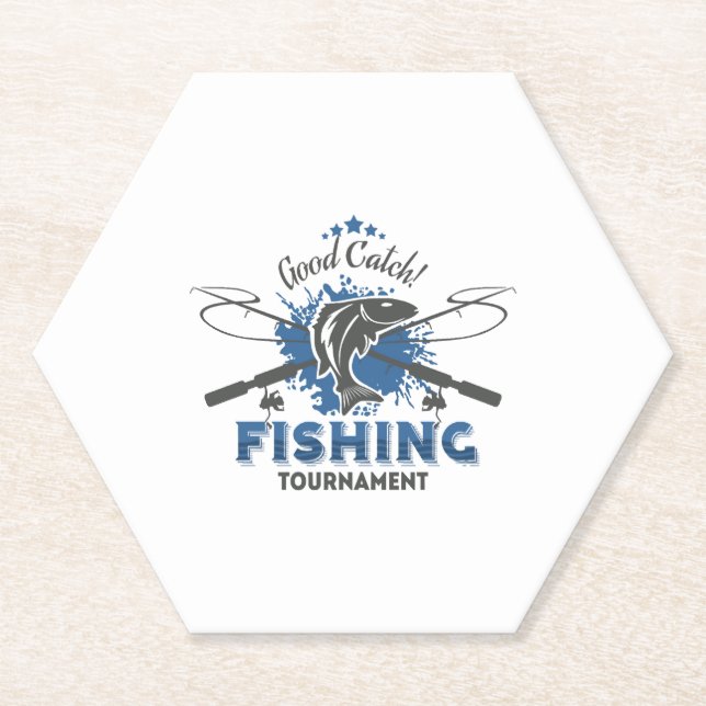 Fishing tournament paper coaster (Front)
