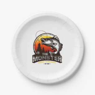 Fishing tournament paper plates