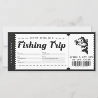 Fishing Trip Gift Ticket Voucher Certificate