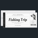 Fishing Trip  Gift Ticket Voucher Certificate Cards<br><div class="desc">EDITABLE. Fishing trip gift for your loved ones. Personalize your voucher today!</div>