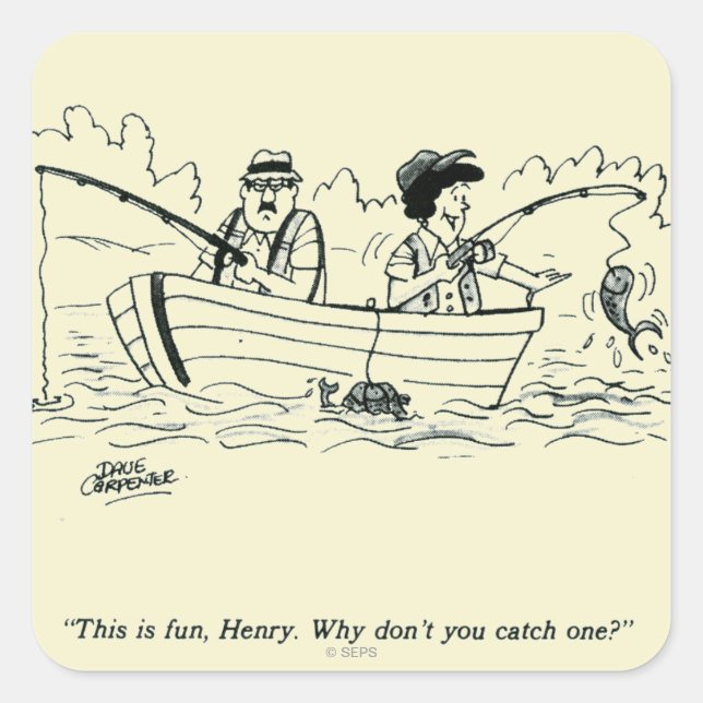 Fishing Trip Square Sticker (Front)